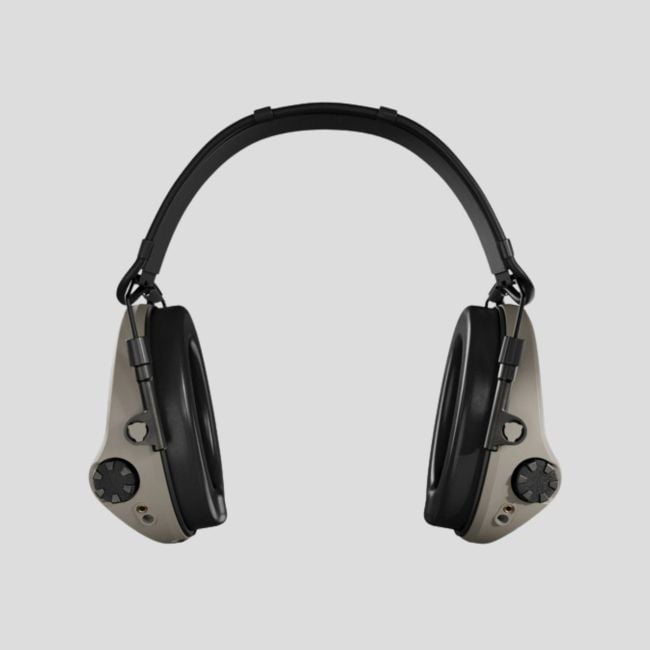 Casque anti-bruit avec serre-tête en cuir noir Suprême T2 (SNR : 29db) - Tan - MSA Sordin