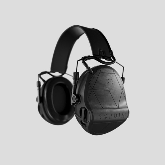 Casco antiruido con arnés de cabeza en cuero negro Suprême T2 (SNR: 29 dB) - Negro - MSA Sordin