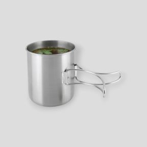 Graduierter Becher mit klappbarem Griff 600ml Edelstahl - Tatonka