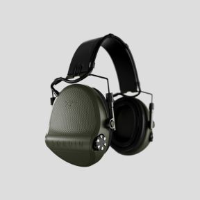Cuffia antirumore con archetto in pelle nera e anelli in gel Suprême X2 (SNR: 29 dB) - Verde Oliva - MSA Sordin