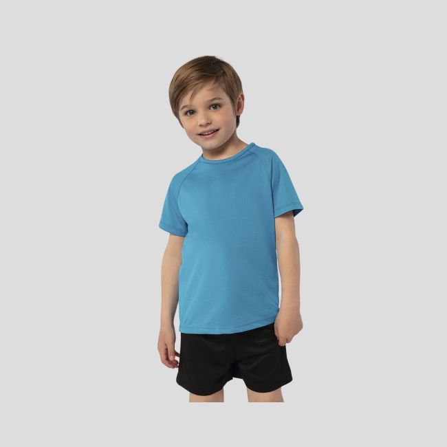 T-shirt de mangas curtas raglan Sporty infantil - Aqua - Sol's