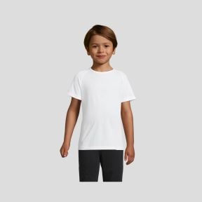 Kurzarm-Raglan-T-Shirt Sporty Kinder - Weiß - Sol's