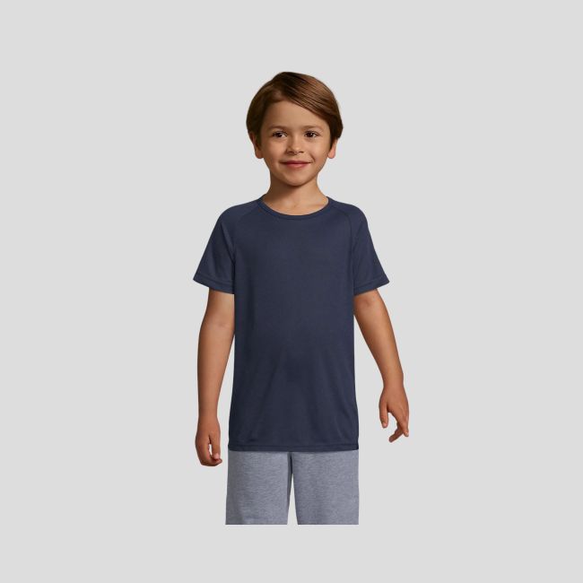 Koszulka dziecięca z krótkimi rękawami raglan Sporty - French Marine - Sol's
