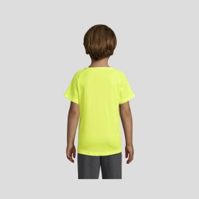 Kurzarm-Raglan-T-Shirt Sporty Kinder - Neongelb - Sol's