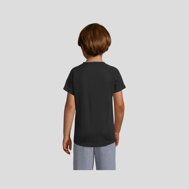 T-shirt a maniche corte raglan Sporty bambino - Nero - Sol's