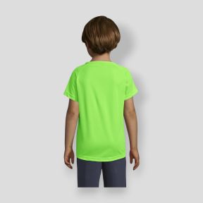 Tee-shirt à manches courtes raglan Sporty enfant - Vert Fluo - Sol's