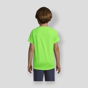 Tee-shirt à manches courtes raglan Sporty enfant - Vert Fluo - Sol's