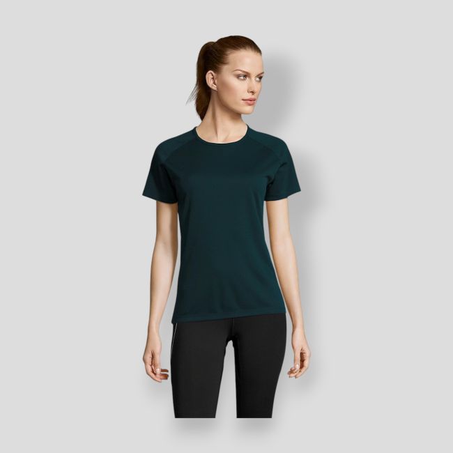 Tee-shirt à manches courtes raglan Sporty femme - Bleu Pétrole - Sol's