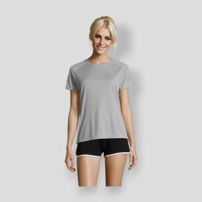 Kurzärmliges Raglan-T-Shirt Sporty Damen - Reingrau - Sol's
