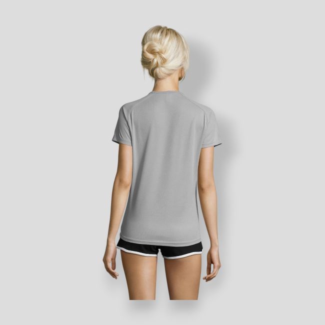 Kurzärmliges Raglan-T-Shirt Sporty Damen - Reingrau - Sol's