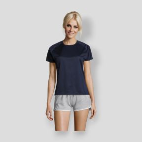 Koszulka z krótkimi rękawami raglan Sporty damska - French Marine - Sol's