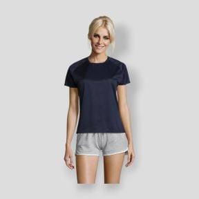 Tee-shirt à manches courtes raglan Sporty femme - French Marine - Sol's