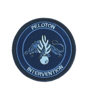 Écusson Peloton Intervention Gendarmerie Basse visi. Bleu