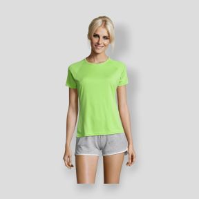 Raglan-T-Shirt Sporty Damen Kurzarm - Apfelgrün - Sol's