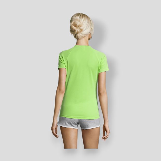 Raglan-T-Shirt Sporty Damen Kurzarm - Apfelgrün - Sol's