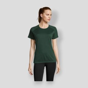 Tee-shirt à manches courtes raglan Sporty femme - Vert Forêt - Sol's