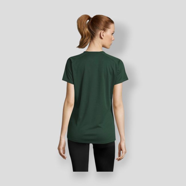 Tee-shirt met korte raglanmouwen Sporty dames - Bosgroen - Sol's