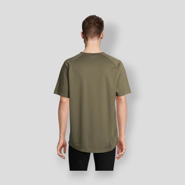 T-shirt de mangas raglan Sporty homem - Army - Sol's