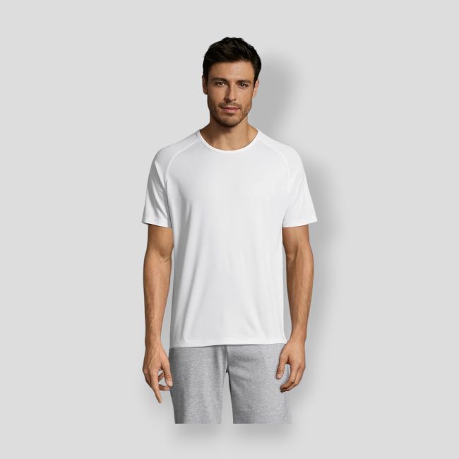 Raglan-T-Shirt Sporty Herren - Weiß - Sol's