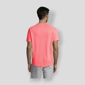 Tee-shirt à manches raglan Sporty homme - Corail Fluo - Sol's