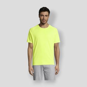 Koszulka z rękawami raglanowymi Sporty męska - Fluorescencyjny Żółty - Sol's