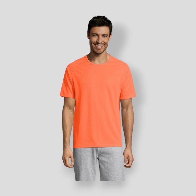 Tee-shirt met raglanmouwen Sporty heren - Fluororanje - Sol's