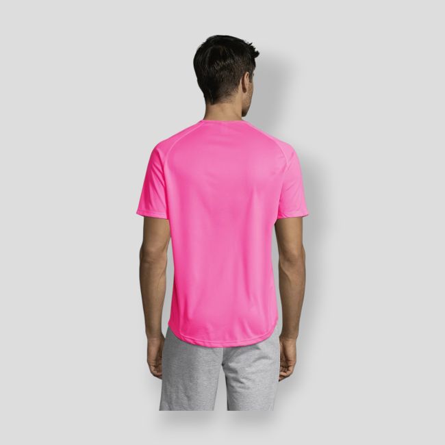 Tee-shirt met raglanmouwen Sporty heren - Fluororoze - Sol's