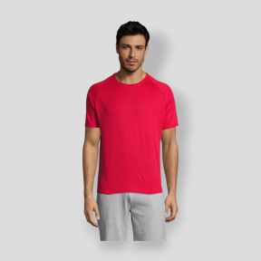 Tee-shirt met raglanmouwen Sporty heren - Rood - Sol's