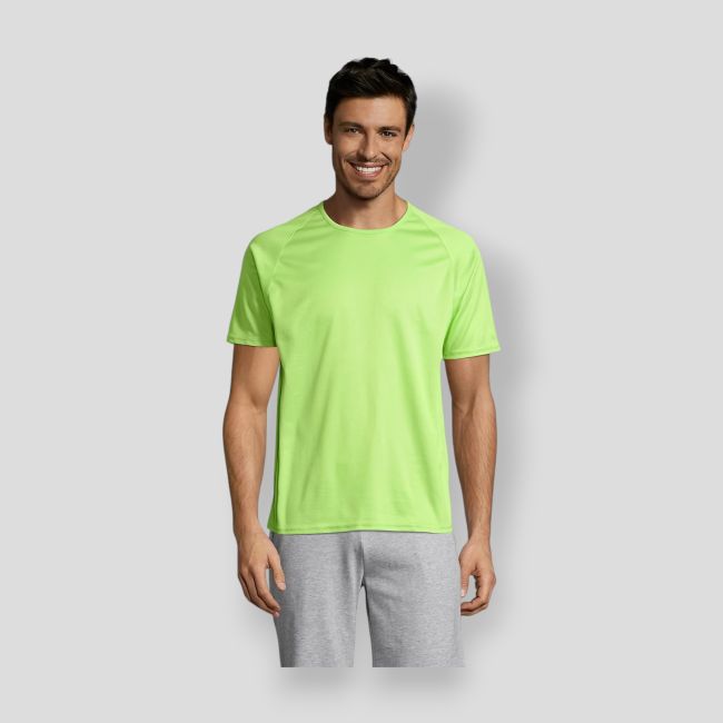 T-shirt a maniche raglan Sporty uomo - Verde Mela - Sol's