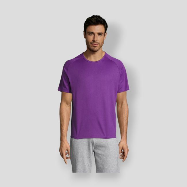 Raglan-T-Shirt Sporty Herren - Dunkelviolett - Sol's
