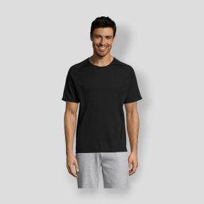 T-shirt de mangas raglan Sporty homem - Preto - Sol's