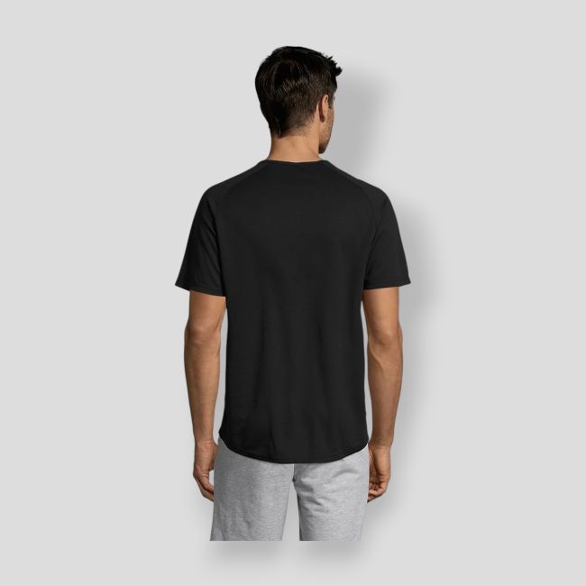 T-shirt de mangas raglan Sporty homem - Preto - Sol's