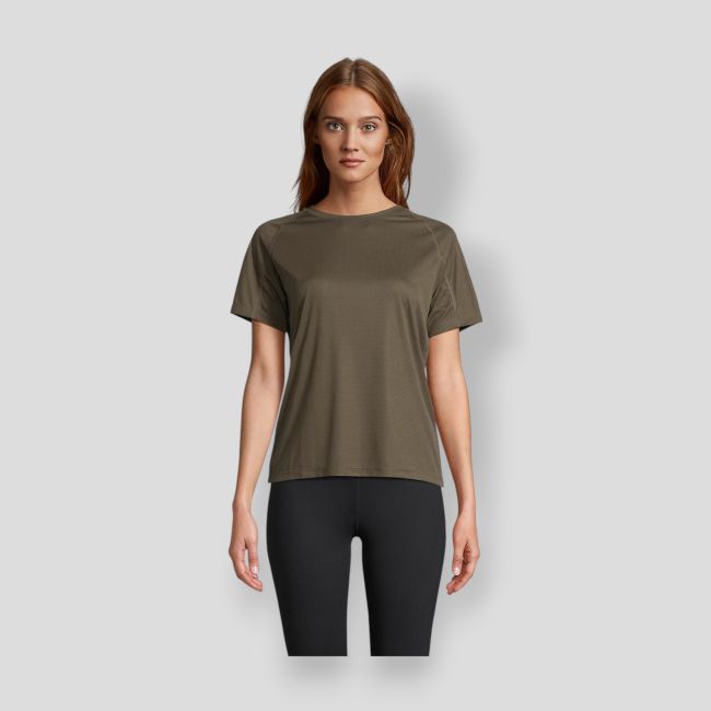 Tee-shirt met raglanmouwen Vortex dames - Army - Sol's