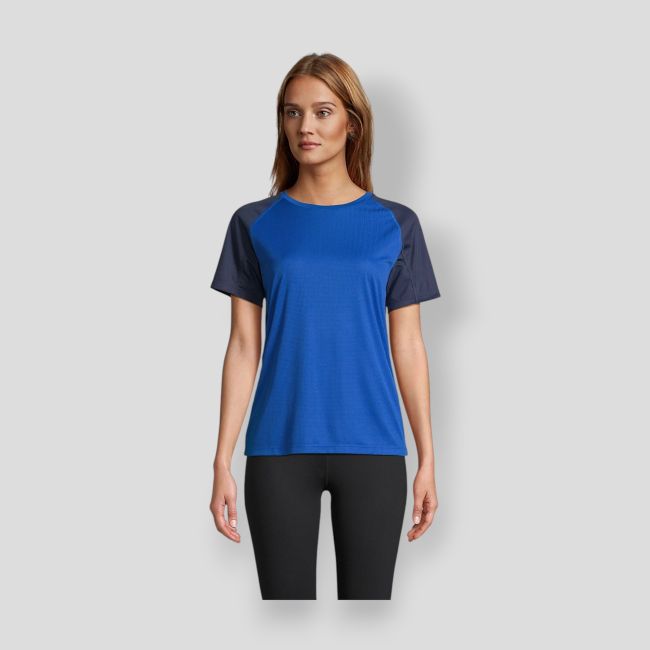 T-shirt a maniche raglan Vortex donna - French Marine/Royal - Sol's