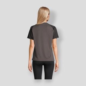 T-shirt de mangas raglan Vortex mulher - Preto/Antracite - Sol's