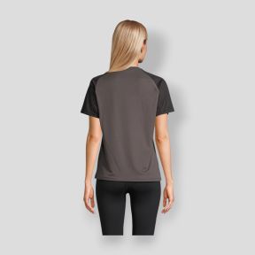 Tee-shirt à manches raglan Vortex femme - Noir/Anthracite - Sol's