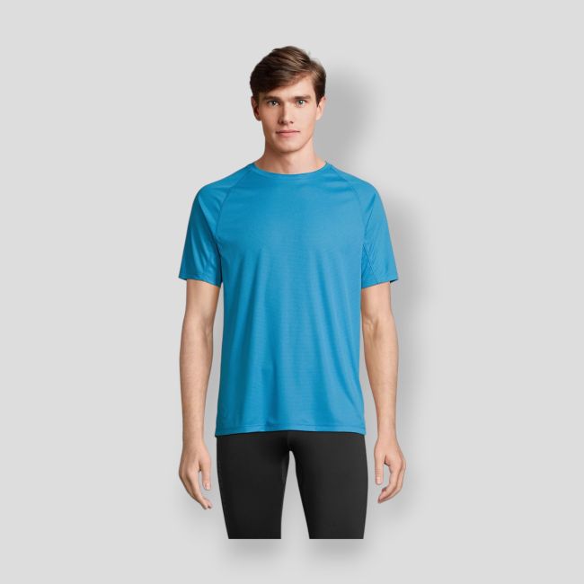 Tee-shirt met raglanmouwen Vortex heren - Aqua - Sol's