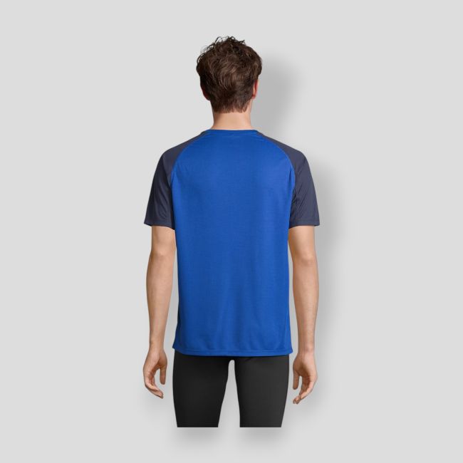 Camiseta de mangas raglán Vortex hombre - French Marine/Royal - Sol's
