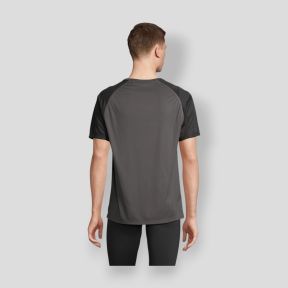 Tee-shirt met raglanmouwen Vortex heren - Zwart/Antraciet - Sol's