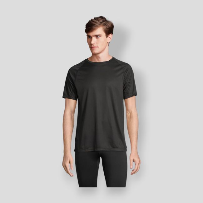 T-shirt de mangas raglan Vortex masculino - Preto - Sol's