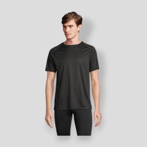 Camiseta de mangas raglán Vortex hombre - Negro - Sol's