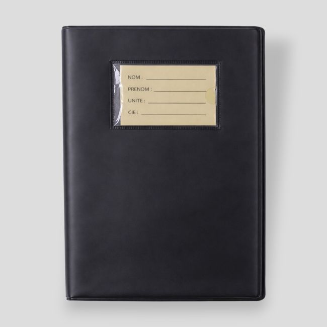 Protège-documents A5 en PVC - Noir - OPEX