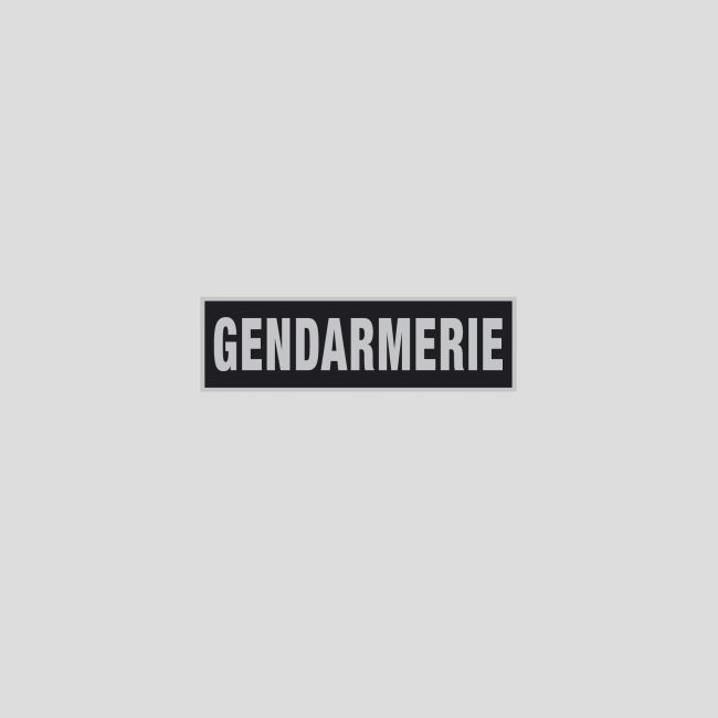 Fascia retroriflettente sfondo nero con velcro 27,5x10,5cm - Gendarmeria