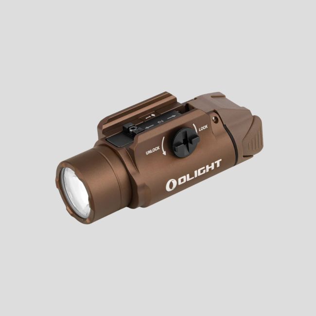 Lampe tactique rechargeable PL-3R Valkyrie (1 500 lumens) - Tan - Olight