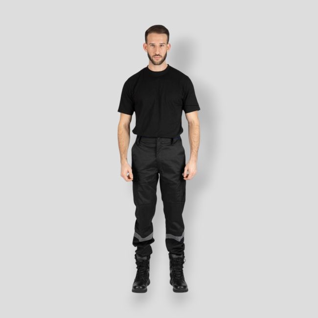 Spodnie ochronne z elastanem SAFETY - Czarny - Nine Worths