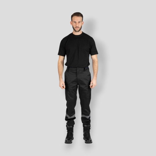 Spodnie ochronne z elastanem SAFETY - Czarny - Nine Worths