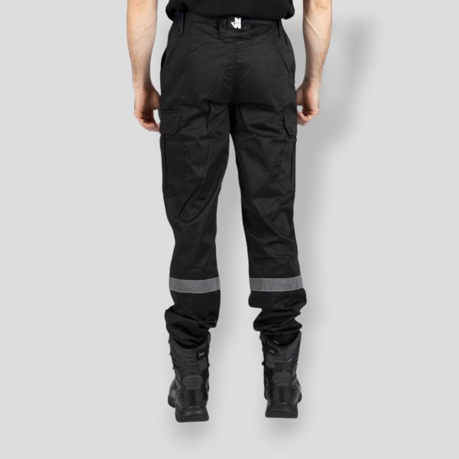 Veiligheidsbroek met elasthaan SAFETY - Zwart - Nine Worths