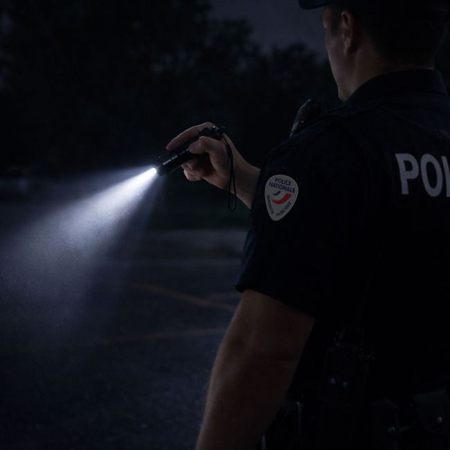 Lanterna tática LED recarregável (1 000 lumens) - Preto - Patrol Equipement