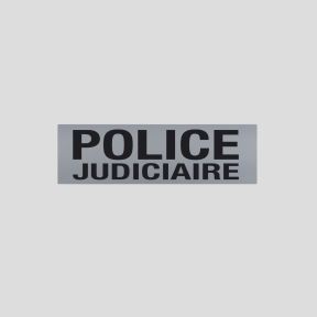 Retroreflecterende band grijze achtergrond met klittenband 13x4cm - Police Judiciaire