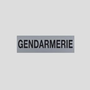 Retroreflektierendes Band grauer Hintergrund mit Klettverschluss 11x2,5cm - Gendarmerie